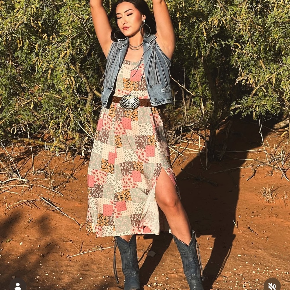 Patchwork Sleeveless Dress